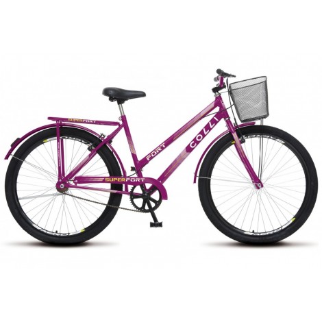 Bicicleta Super Fort com Garupa Aro 26 Violeta - Colli Bike